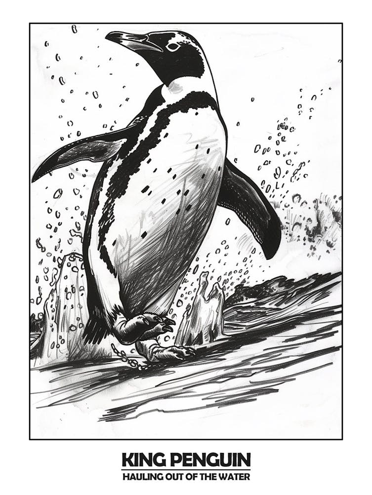 Penguin Hauling Out Of The Water Poster 8