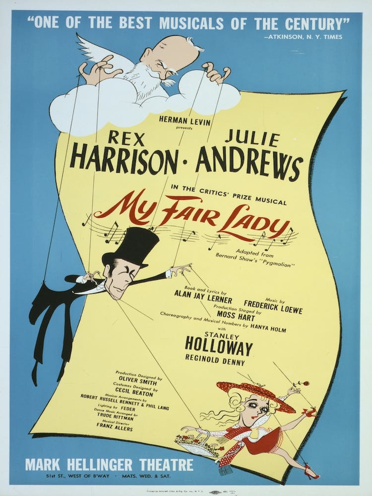 My Fair Lady Theatre Poster 1956