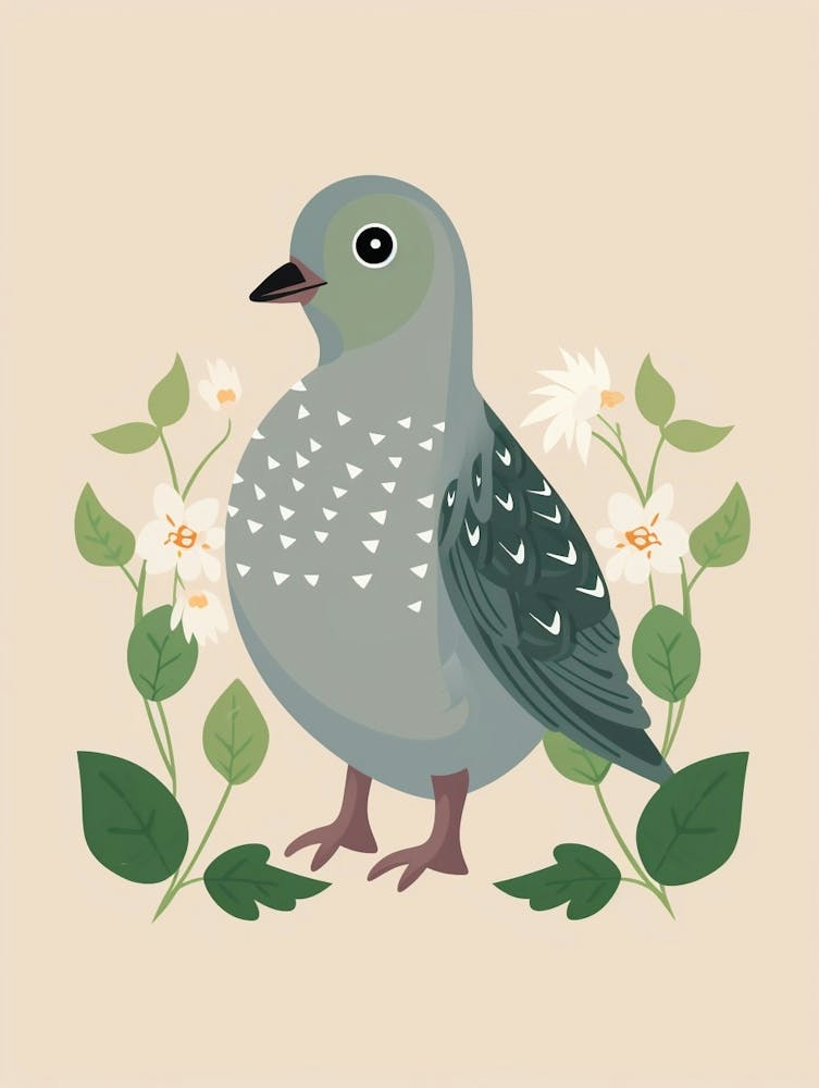 Baby Animal Illustration  Pigeon 2