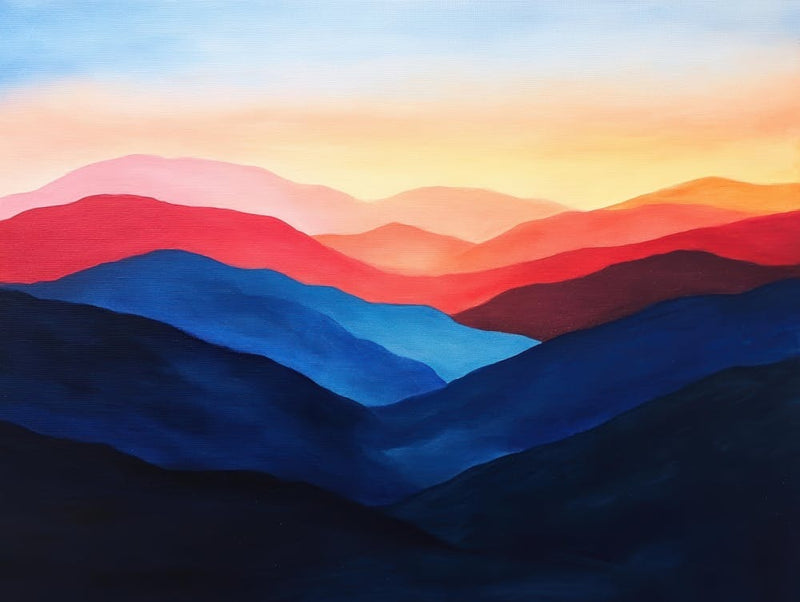 Sunset In The Mountains 123