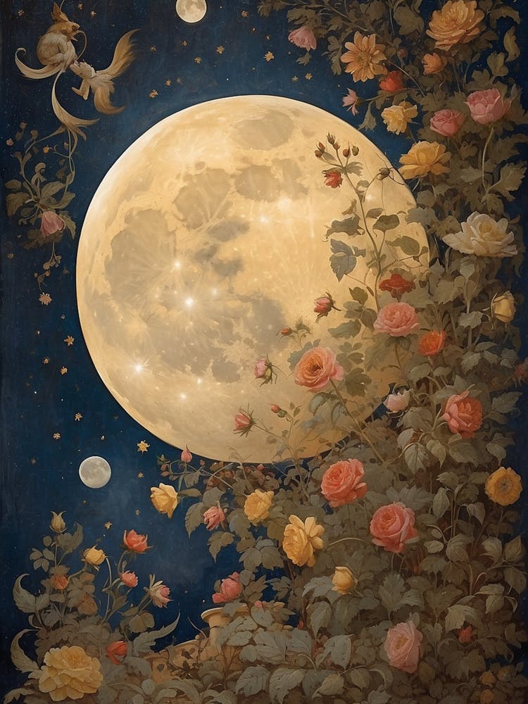 Moon And Roses