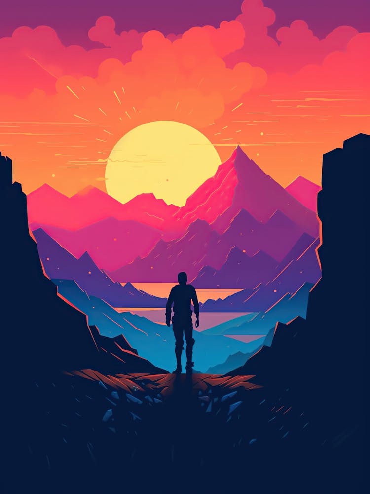 Sonnenuntergang In Den Bergen 7