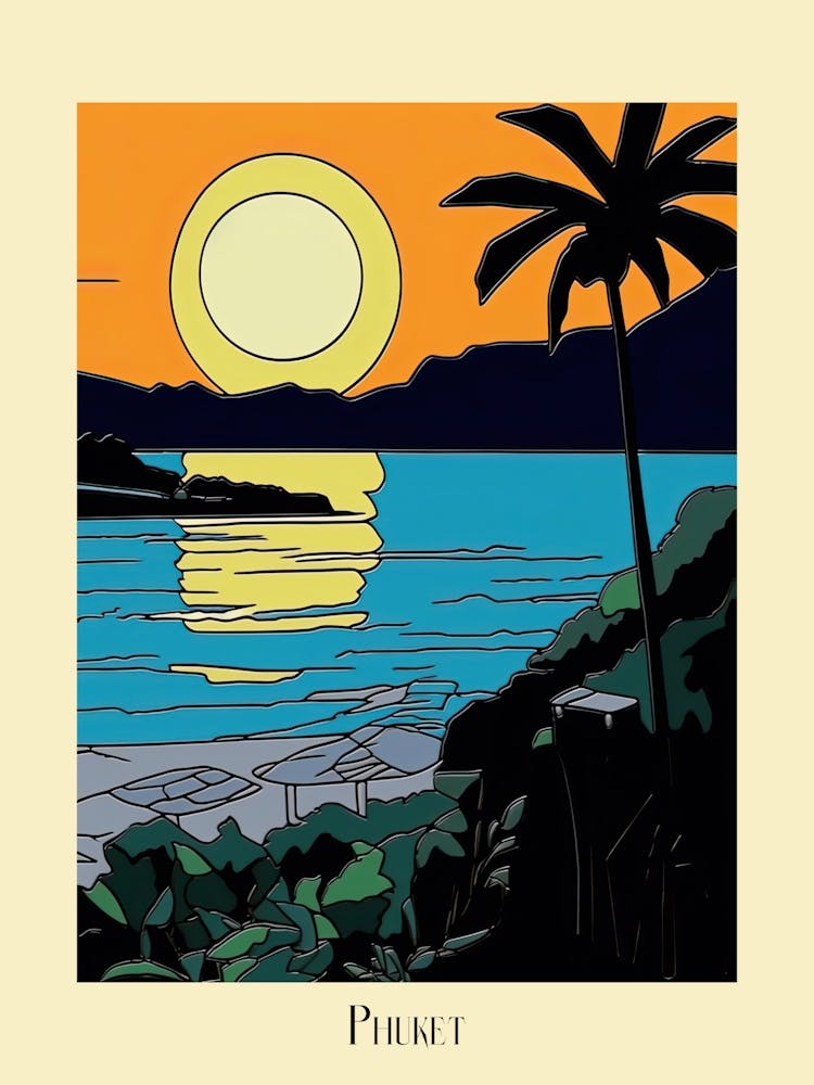 Poster Of Minimal Design Style Of Phuket, Thailand 4