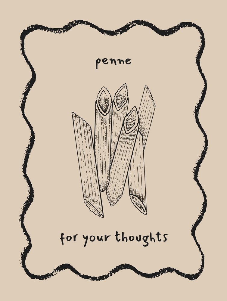 Beige Penne For Your Thoughts Pasta
