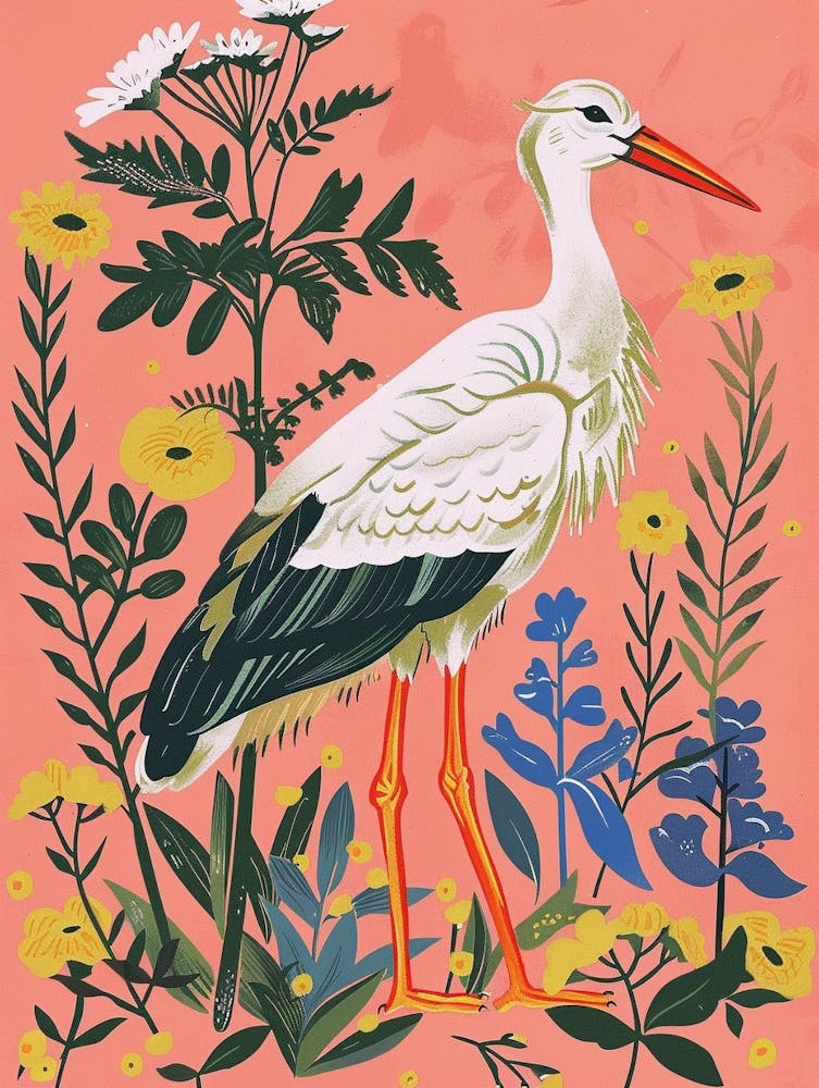 Spring Birds Stork 6