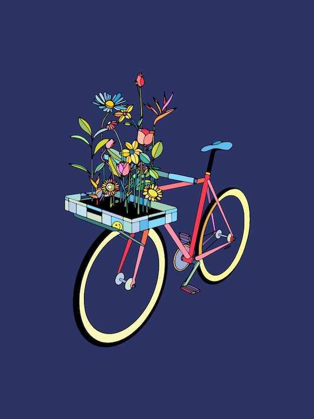 Bike And Flowers