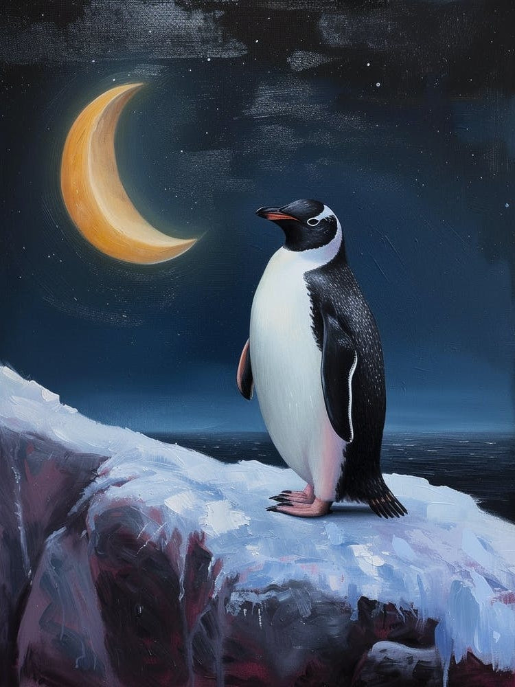 Adlie Penguin Half Moon Island Oil Painting 3