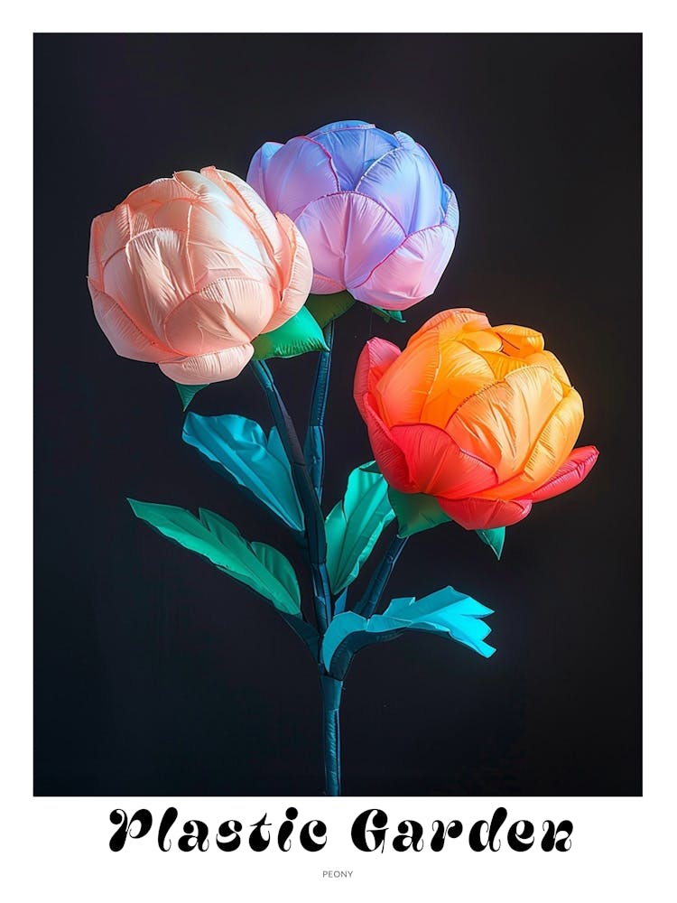 Bright Inflatable Flowers Poster Peony 3