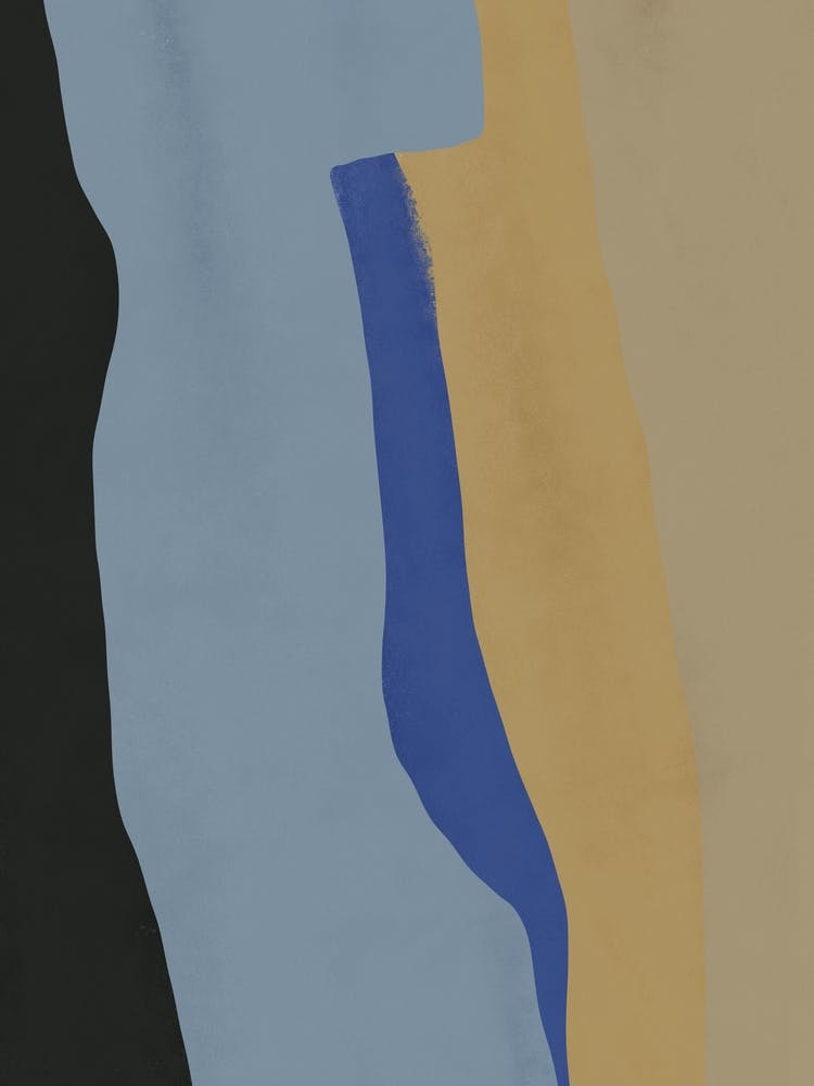 Abstract Painting dull blue