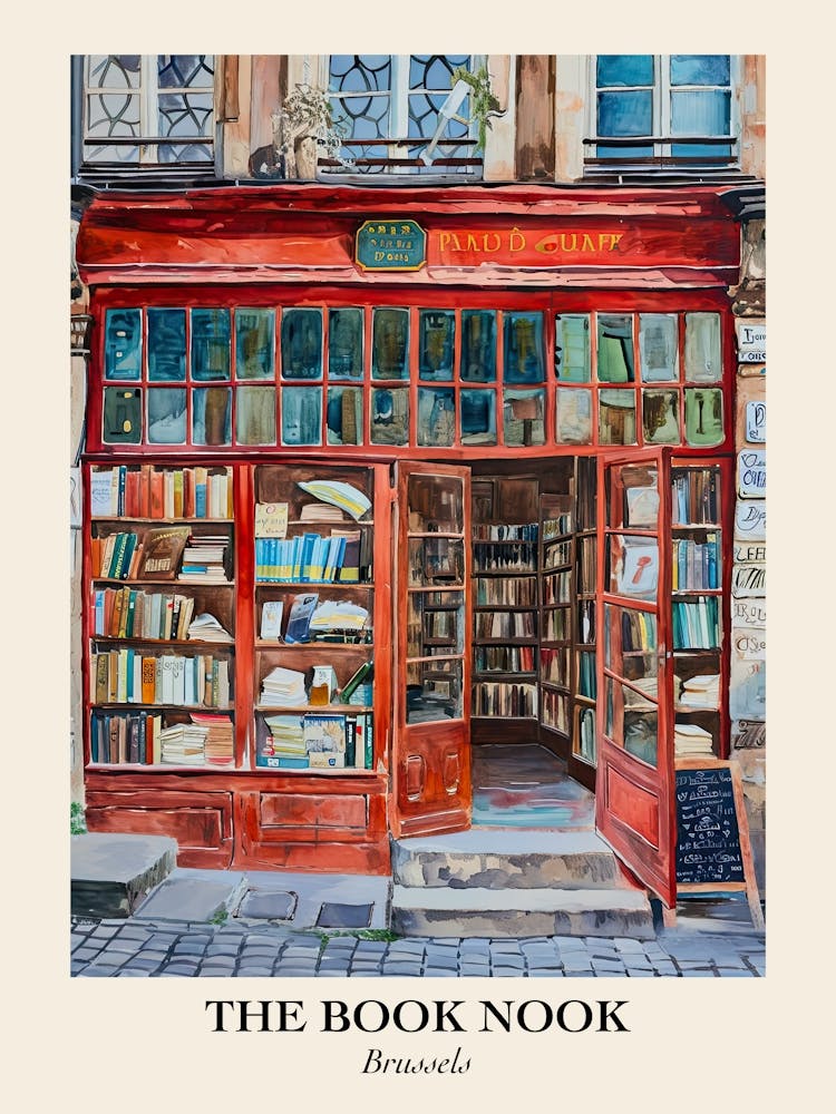 Bruxelles Librairie Coin Lecture 4 - Affiche