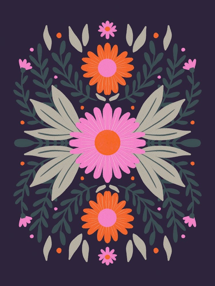 Pink And Orange Flowers