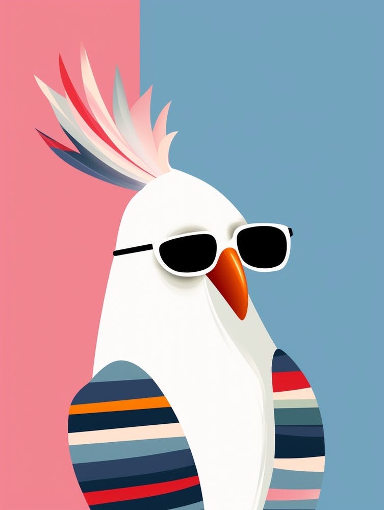 Little Cockatoo 2 Wearing Sunglasses