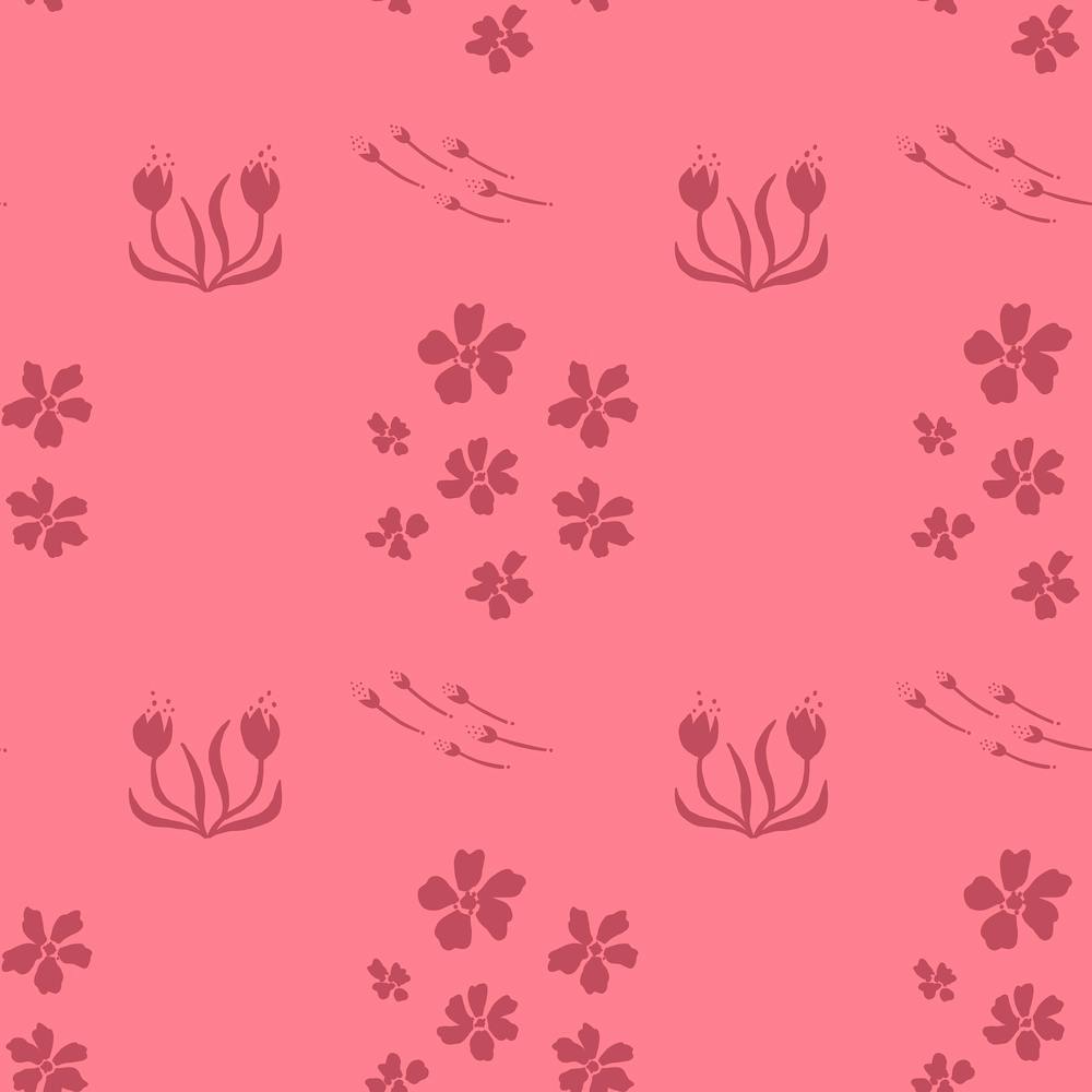 Pink Stamped Florals