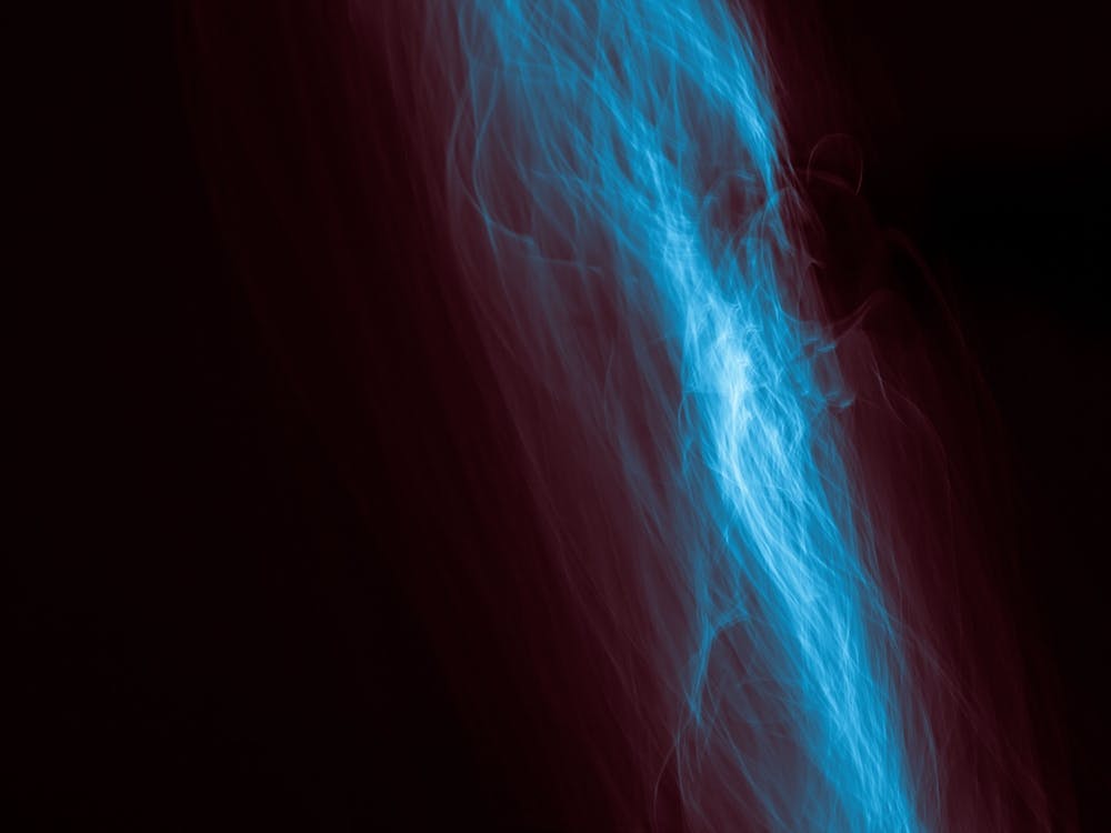 Glowing Abstract Curved Blue And Red Lines 6