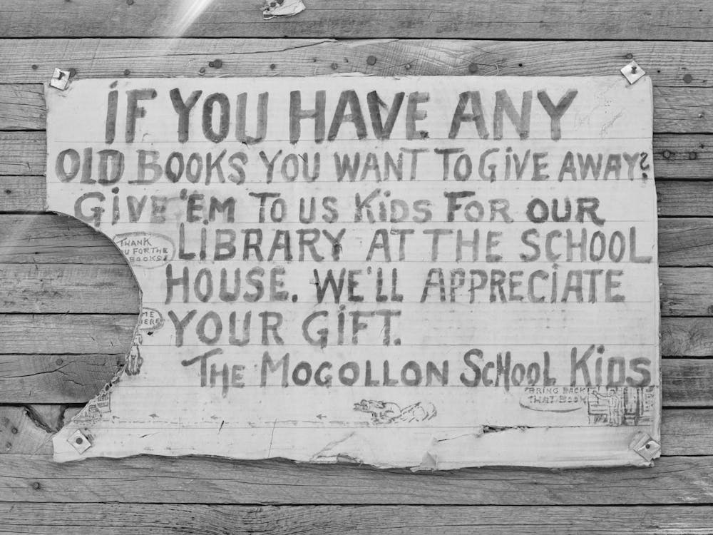 Sign On Side Of Building, Mogollon, New Mexico By Russell Lee