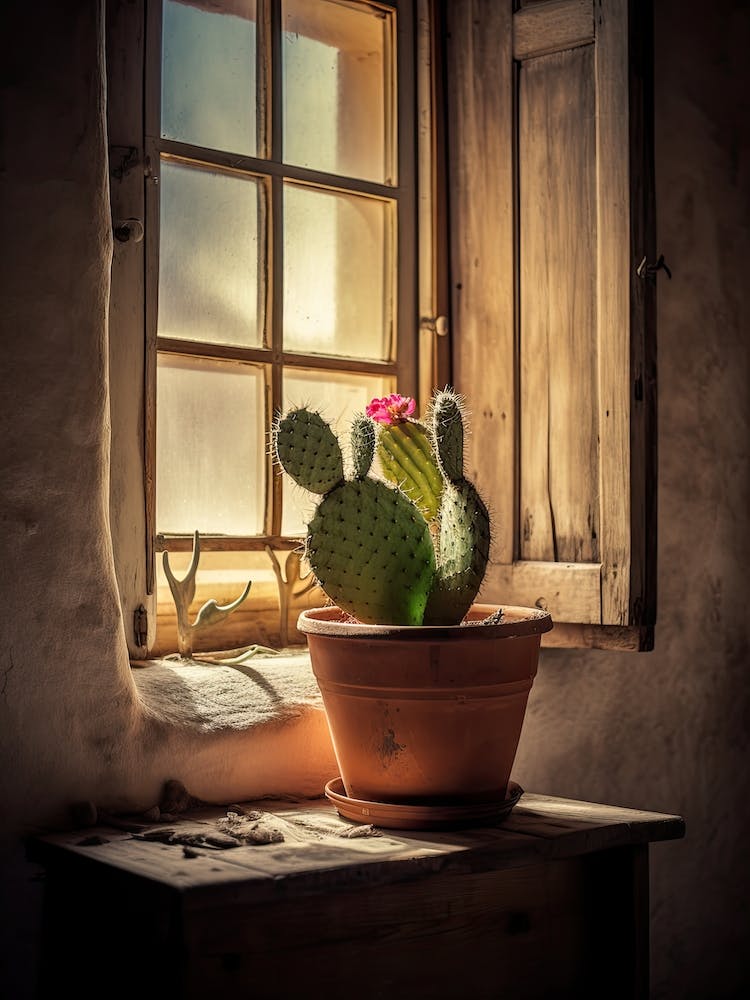 Prickle Pear Cactus Window 3