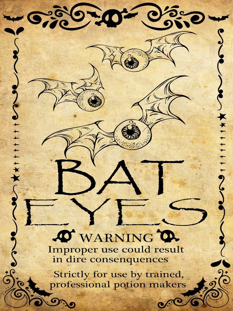 Bat Eyes, Halloween Poster