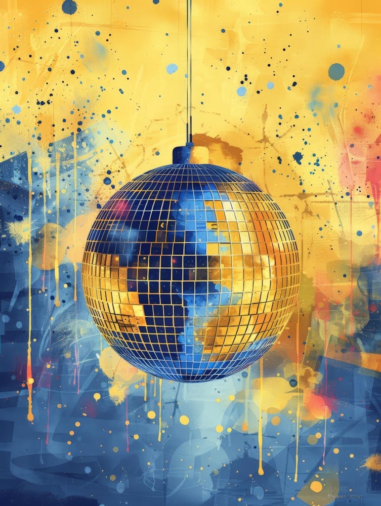 Disco Ball Painting