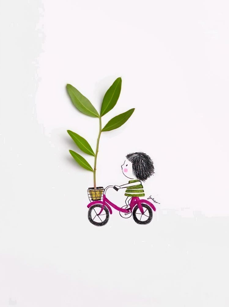 Fille À Vélo