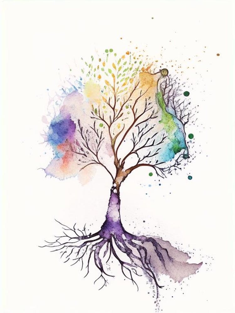 Tree Of Life Symbol 1 Minimal Watercolour