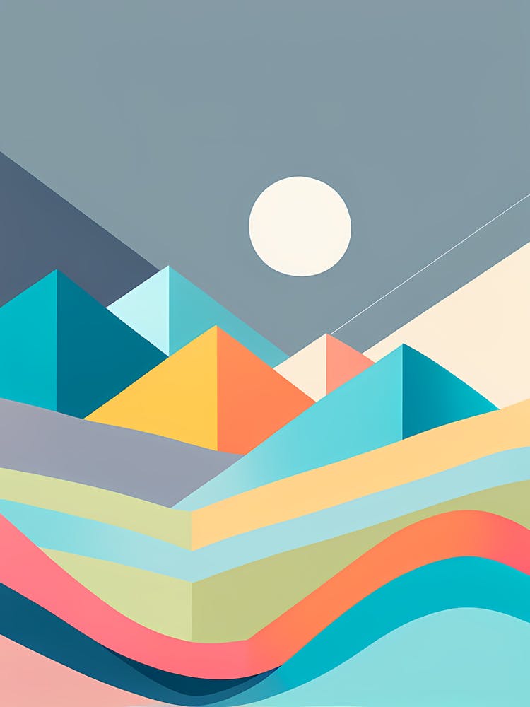 Abstract Landscape MINIMALITIC VECTOR ART