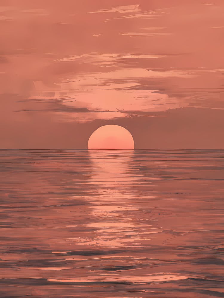 Sunset Over The Ocean 1