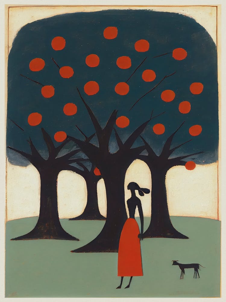 The Woman And The Apple Tree