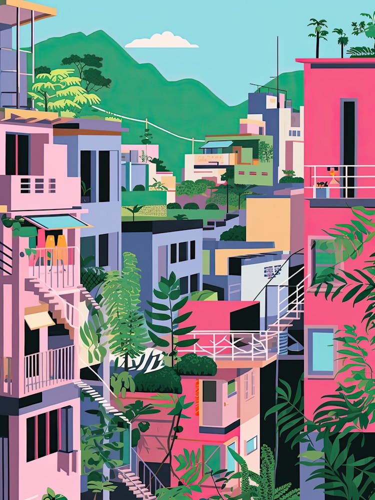 Rio De Janeiro, Brazil, Graphic Illustration 4