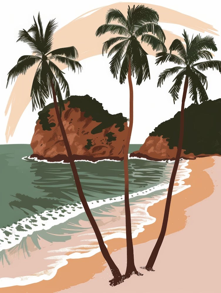 Palm Trees On The Beach 18
