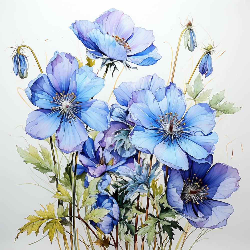 Blue Anemones