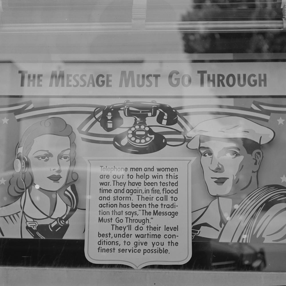 Klamath Falls, Oregon, Sign Of Telephone Company By Russell Lee