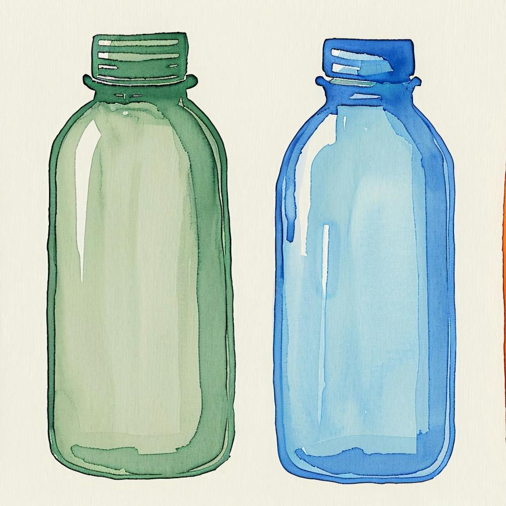 Watercolor Bottles