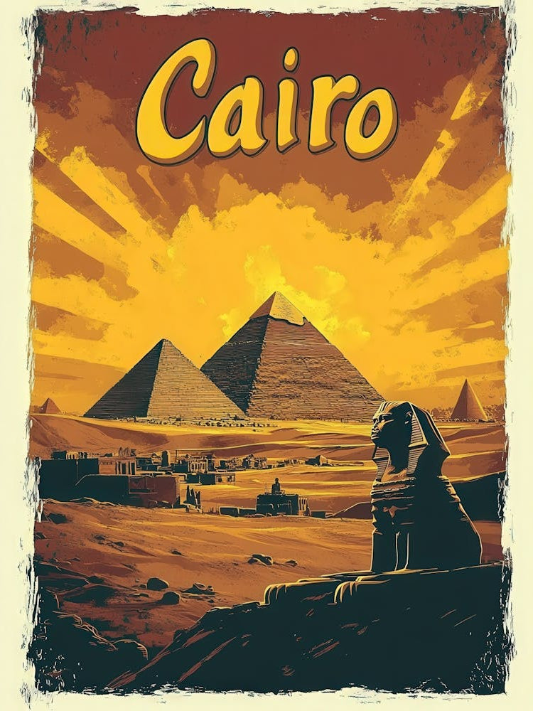 Aihrgdesign A Vintage Travel Poster Of Cairo 2