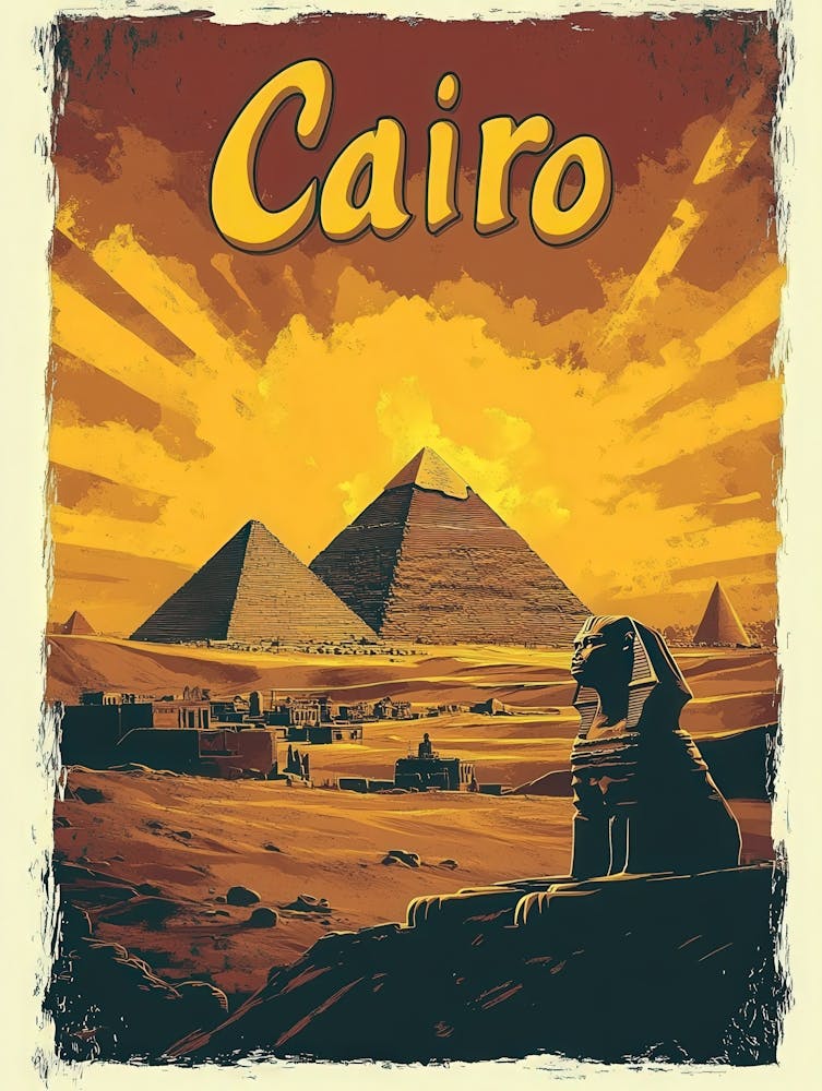Aihrgdesign A Vintage Travel Poster Of Cairo 2