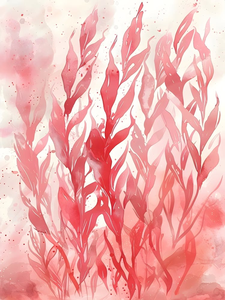 Watercolor Seaweed 4