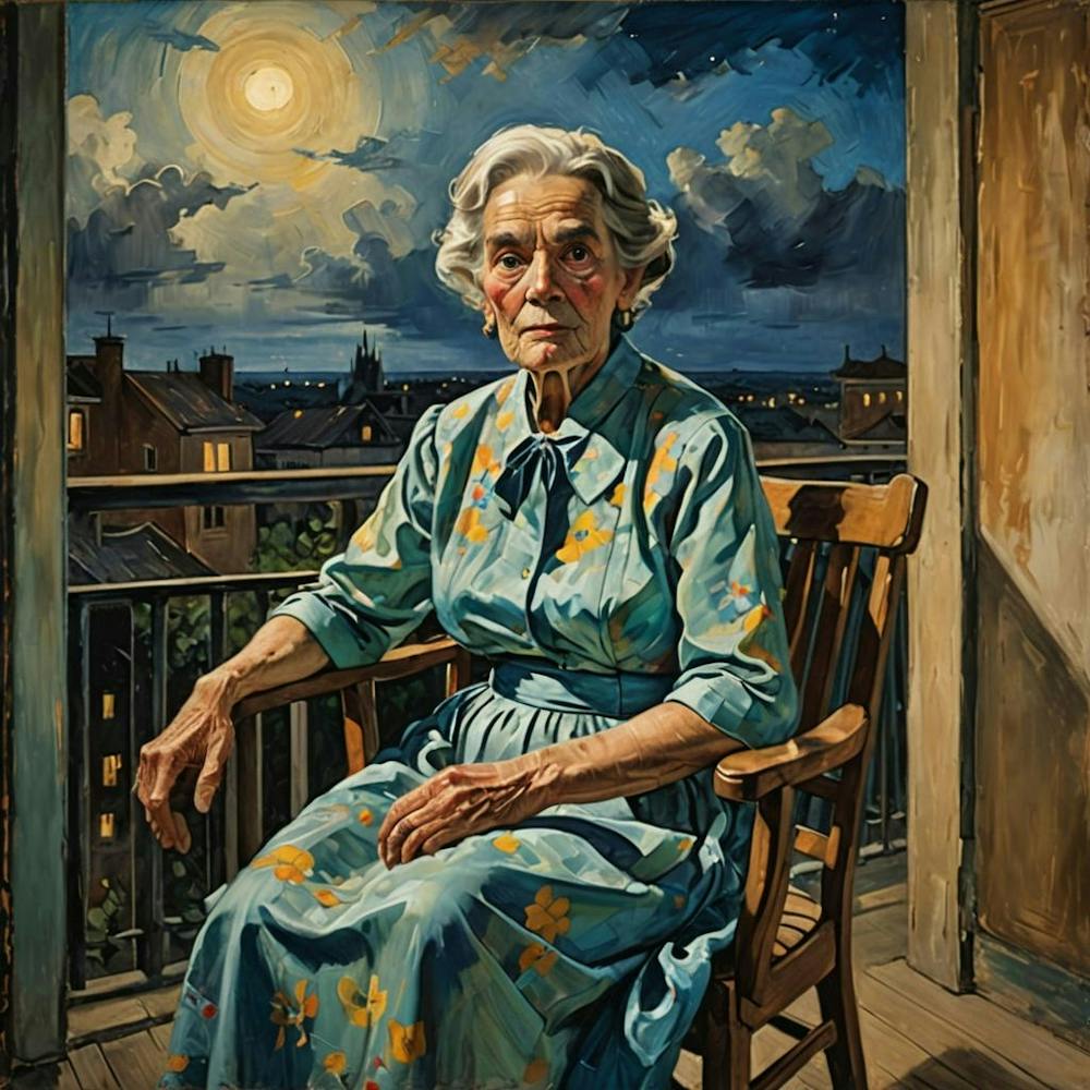 Woman On A Porch