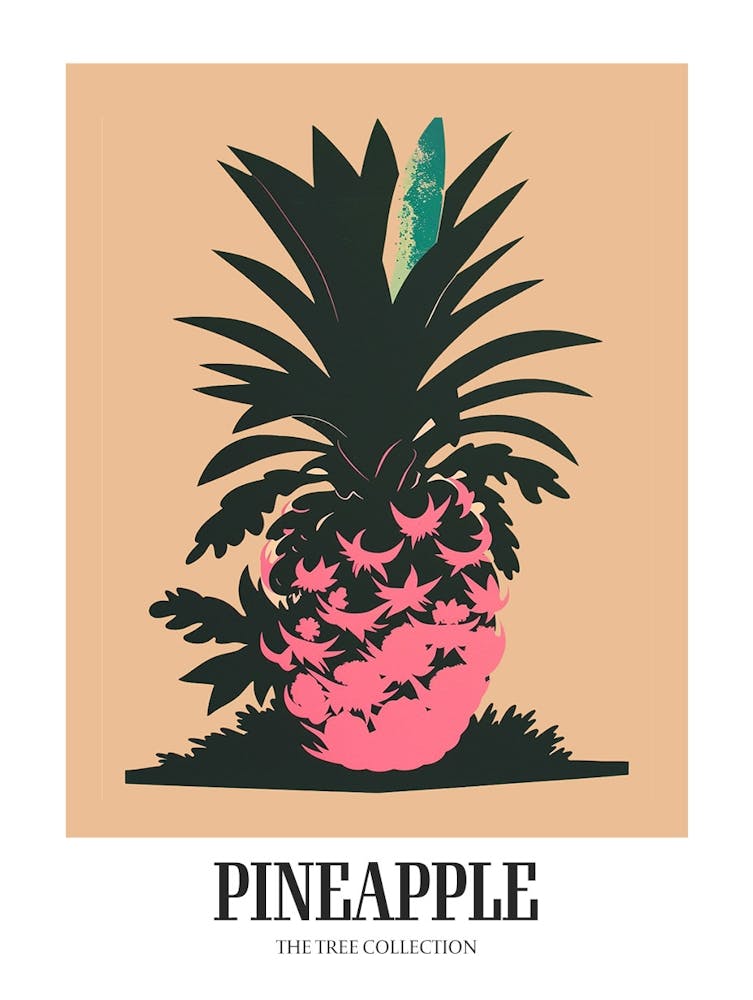 Pineapple Tree Colourful Illustration 4 Poster