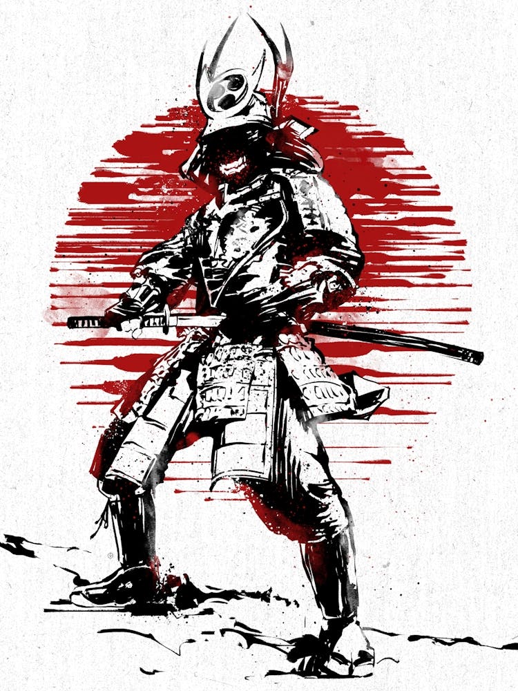 Red Sun Samurai Displate