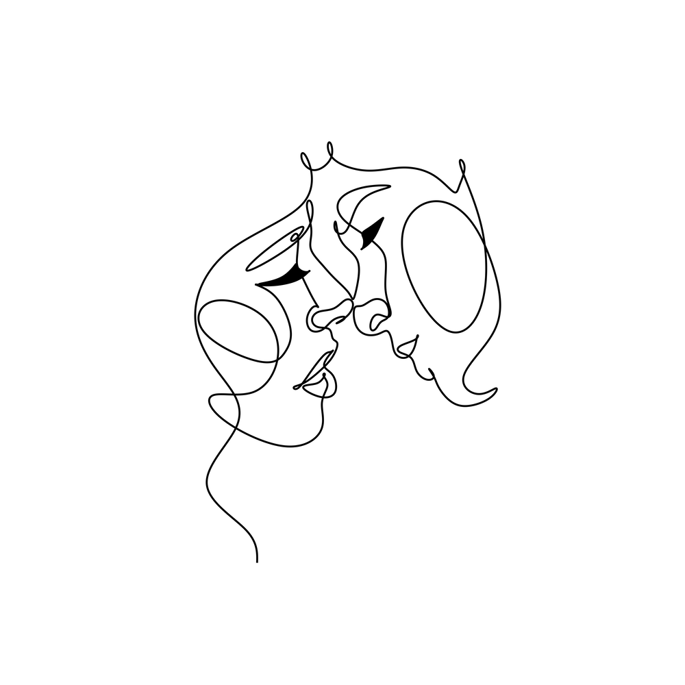 Man and Woman One Line