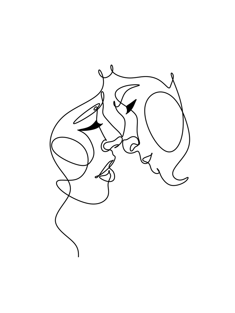 Man and Woman One Line