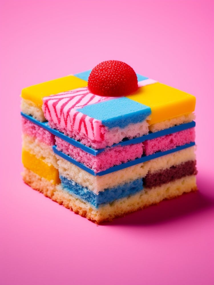 Photographic Abstract Batternberg Cake Pop Art