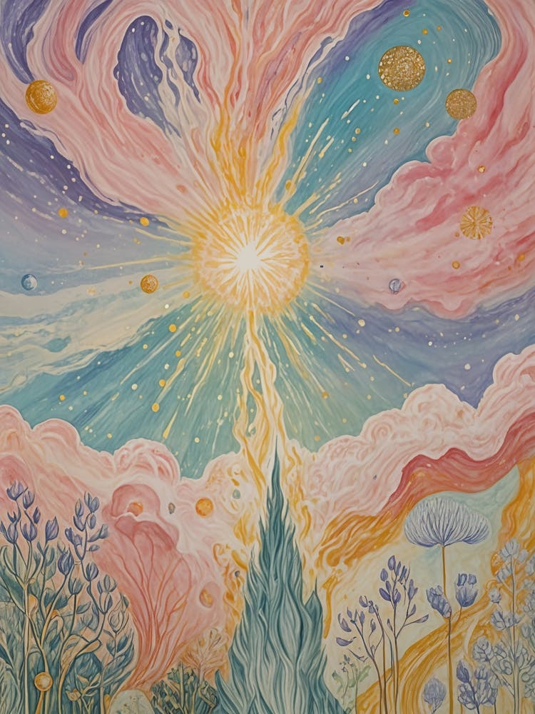 Rainbow Pastel Burst