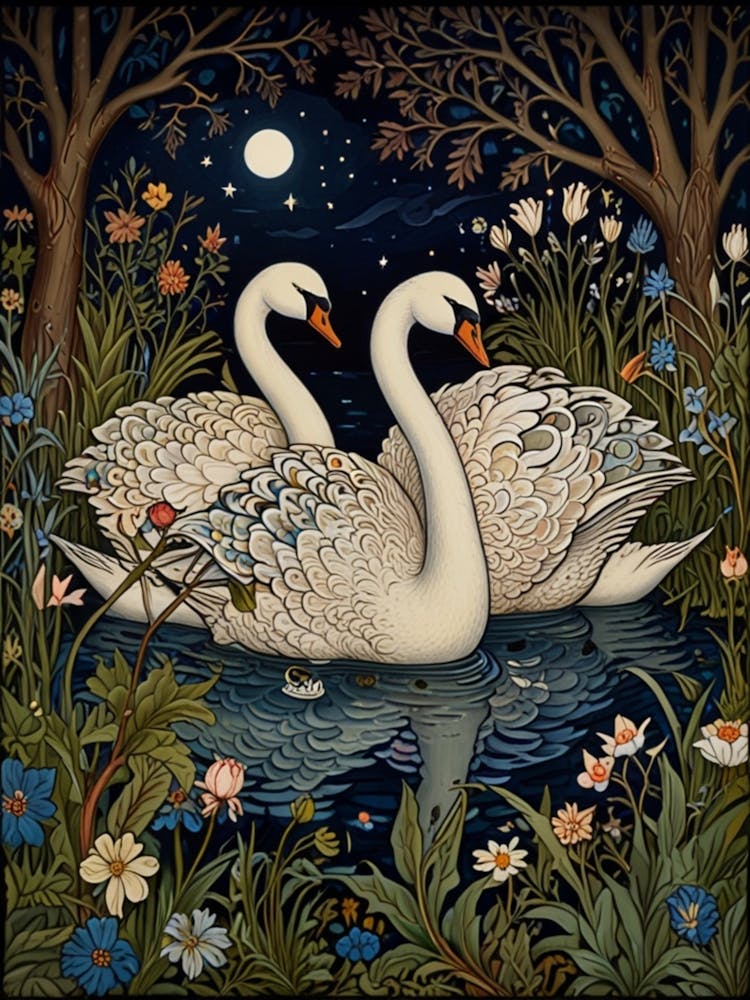 William Morris Swans In The Night 1