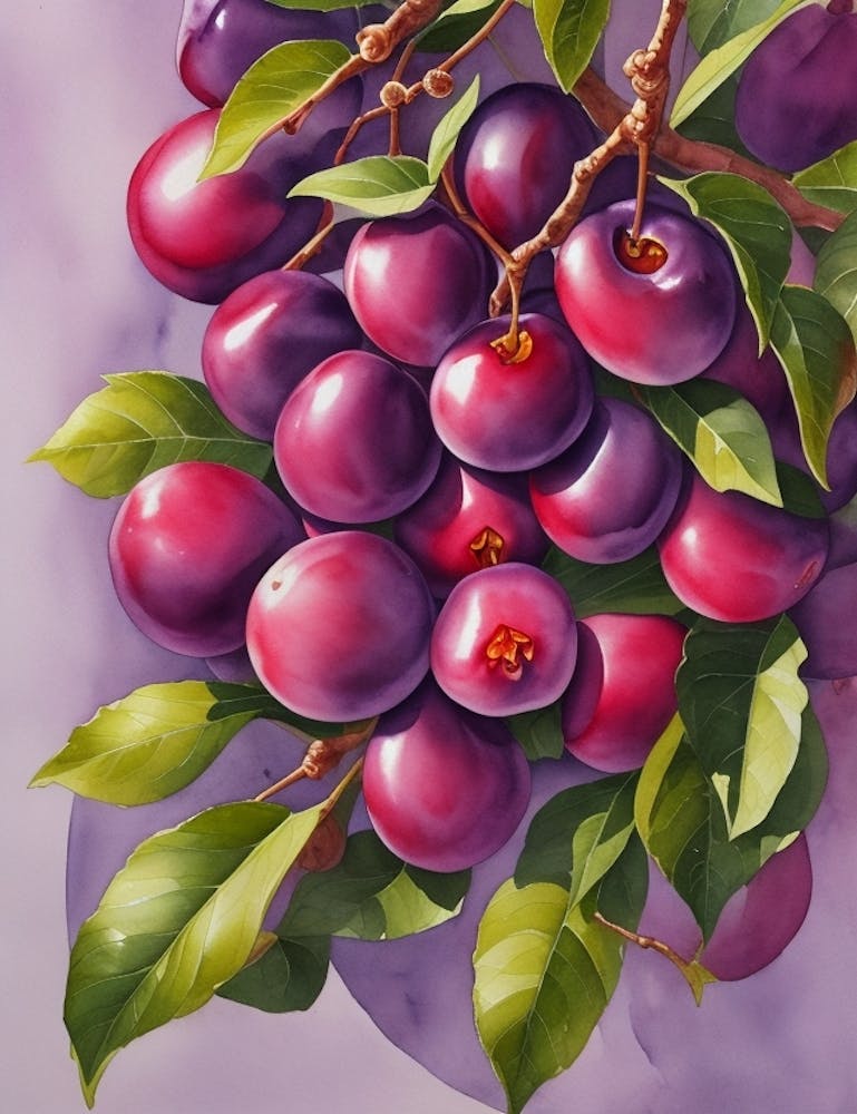 Plums On A Branch