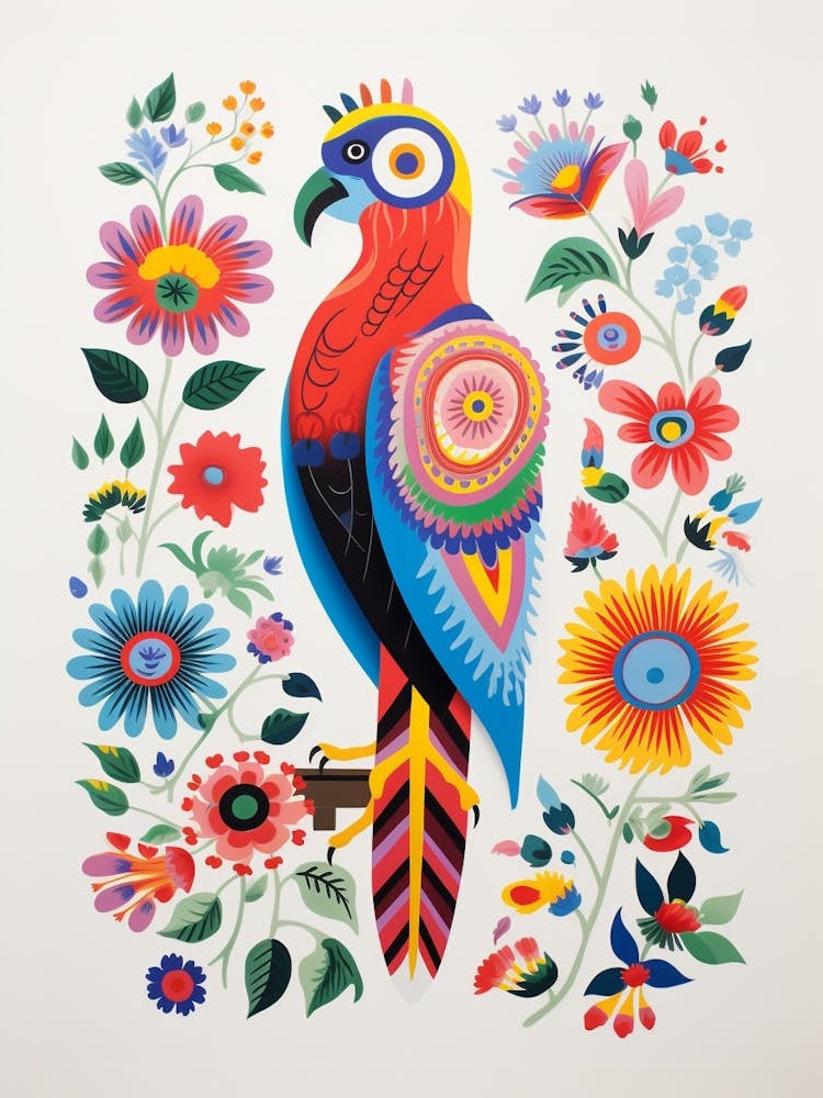 Scandinavian Bird Illustration Falcon 5