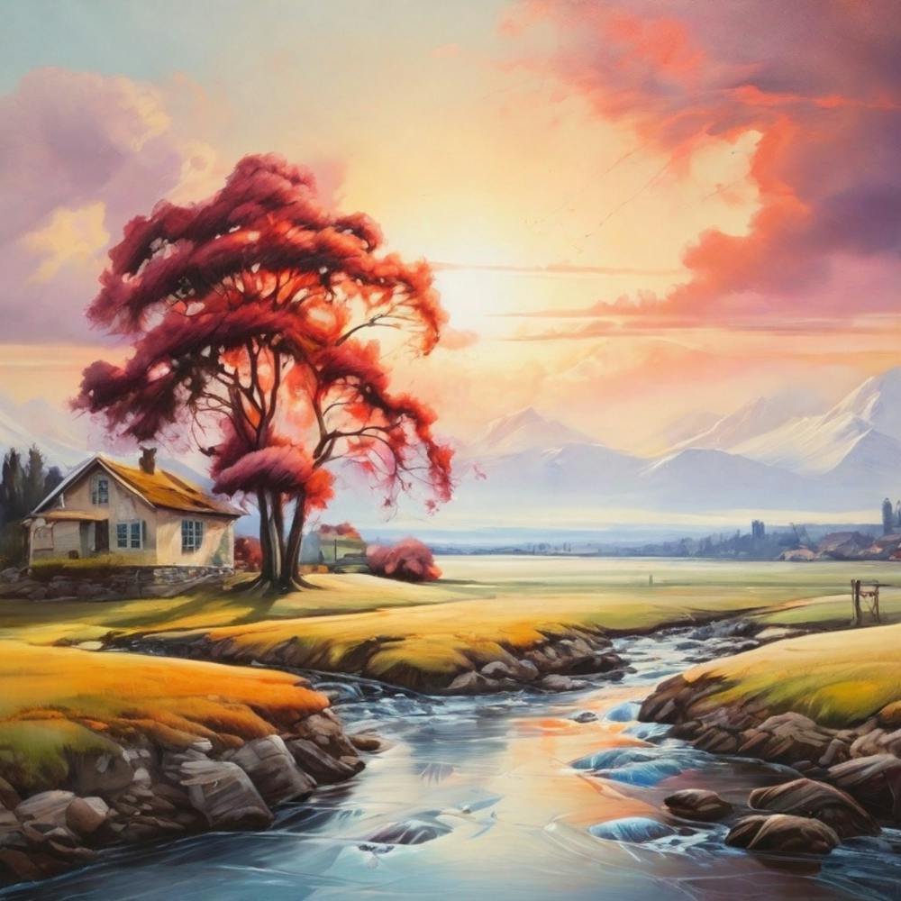 Sunset By The River