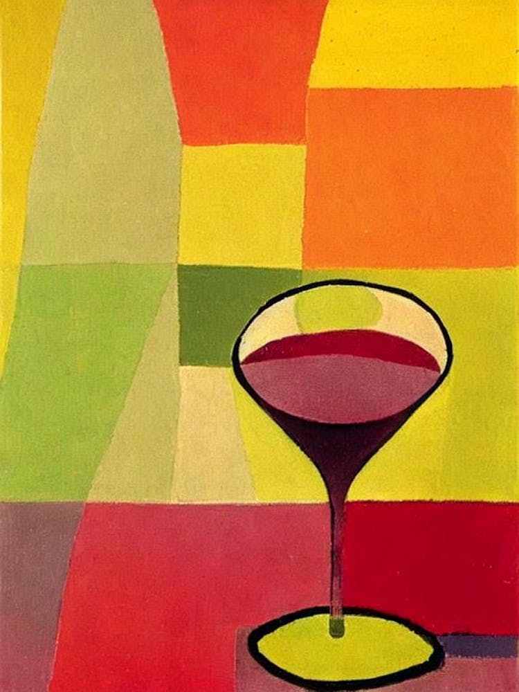 Catarratto Paul Klee Inspired Abstract Cocktail Poster