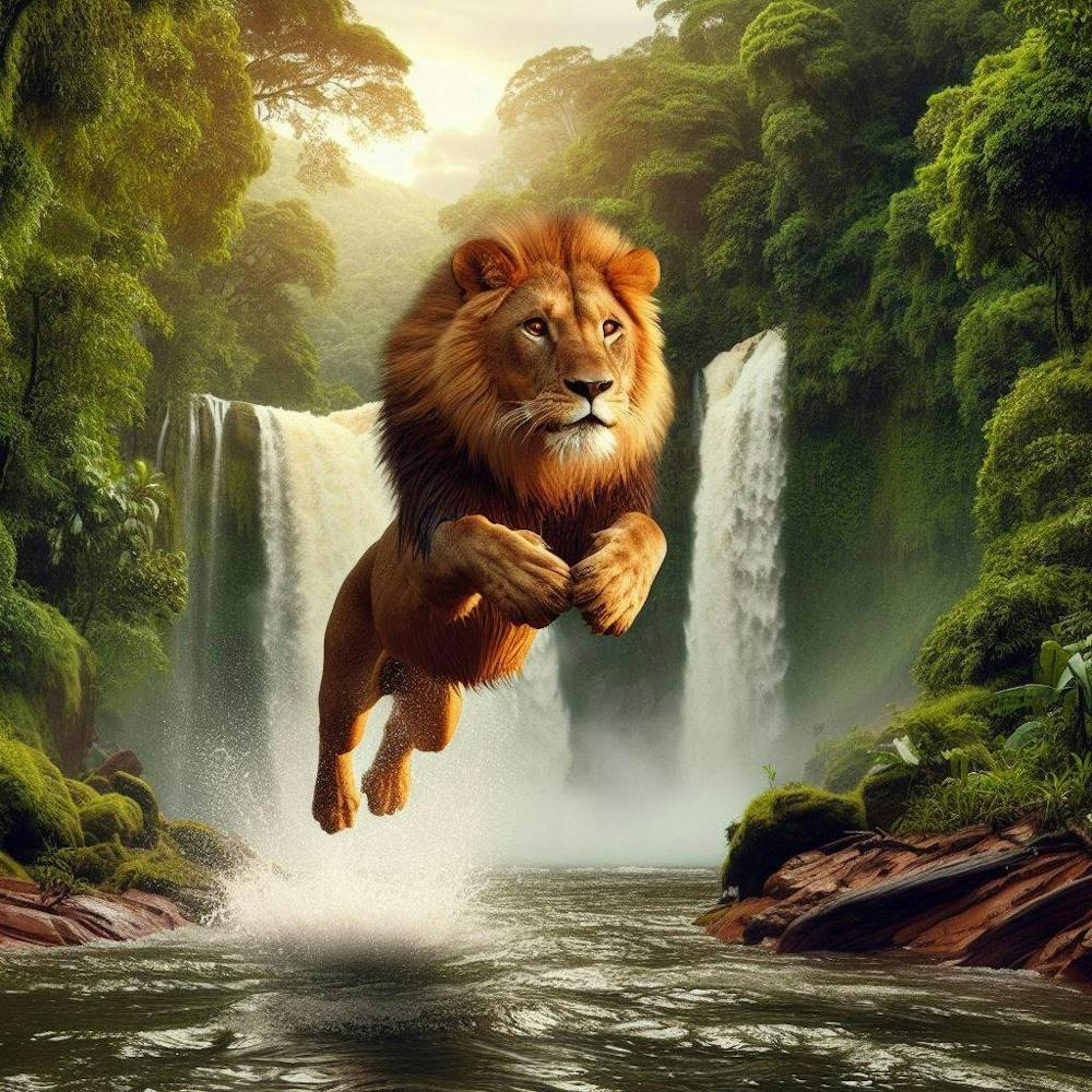 Leaping Lion