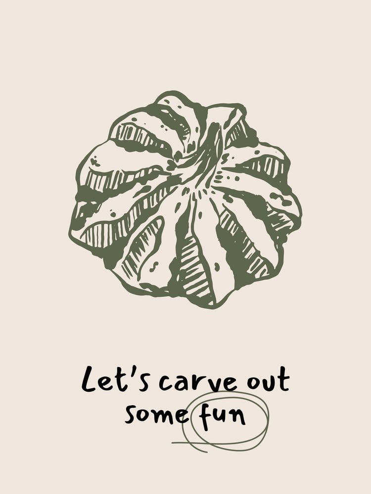 Let’s Carve Out Some Fun – Minimale Illustration