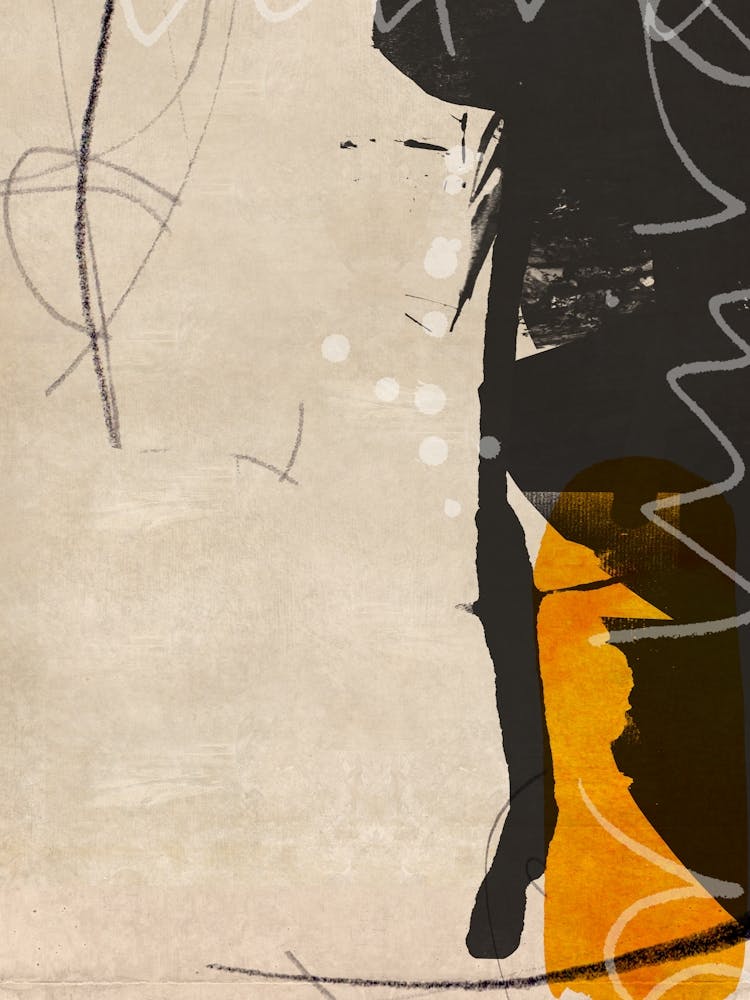 Abstract - Yellow And Black
